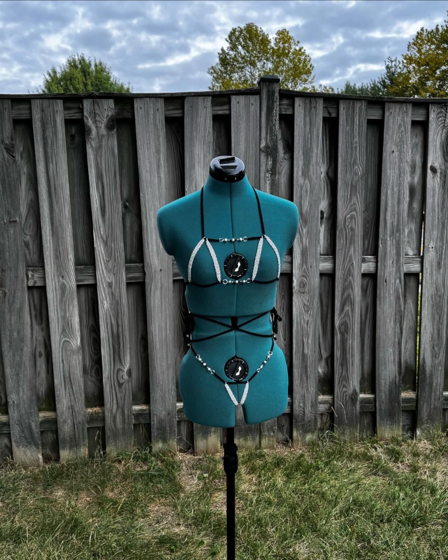Crochet Thread Shiny Night Lingerie Set Adult One Size