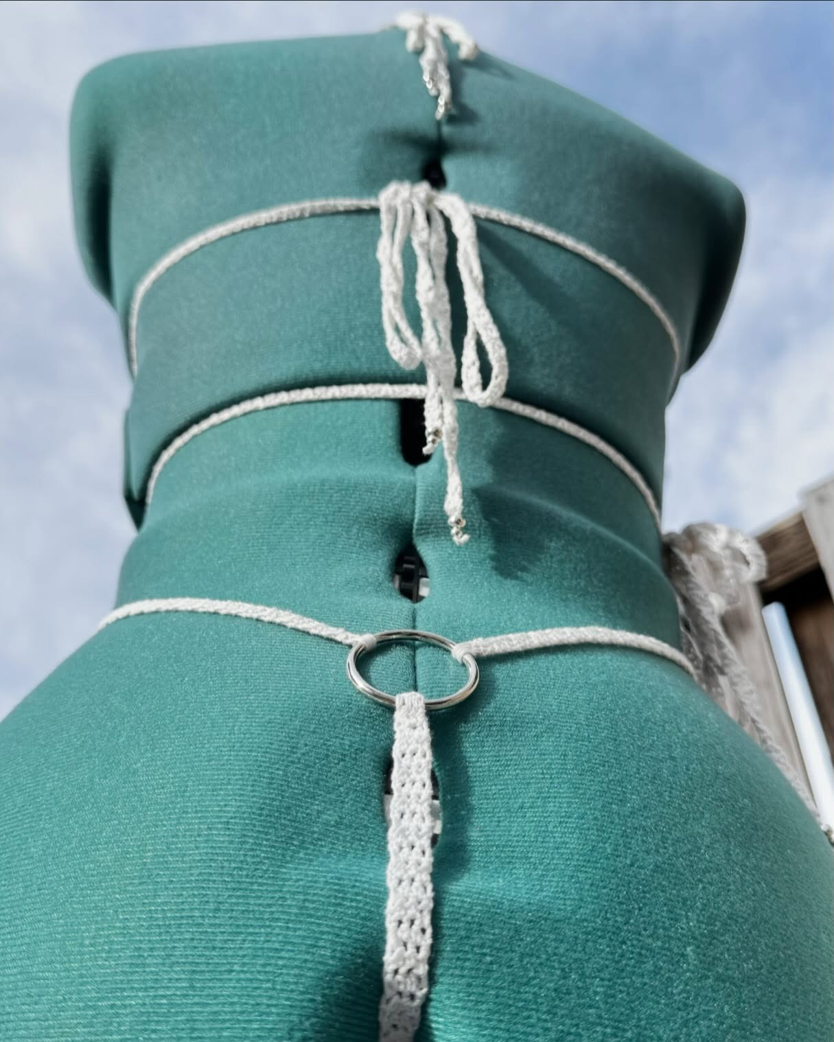 Crochet Thread Wite Out Lingerie One Piece Adult One Size