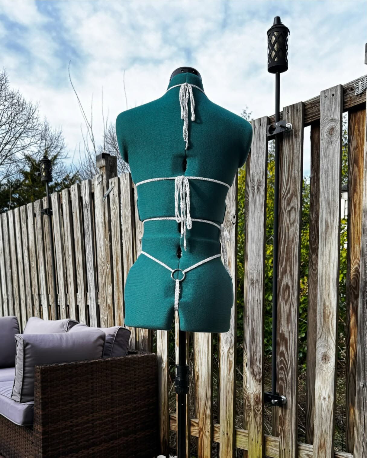 Crochet Thread Wite Out Lingerie One Piece Adult One Size
