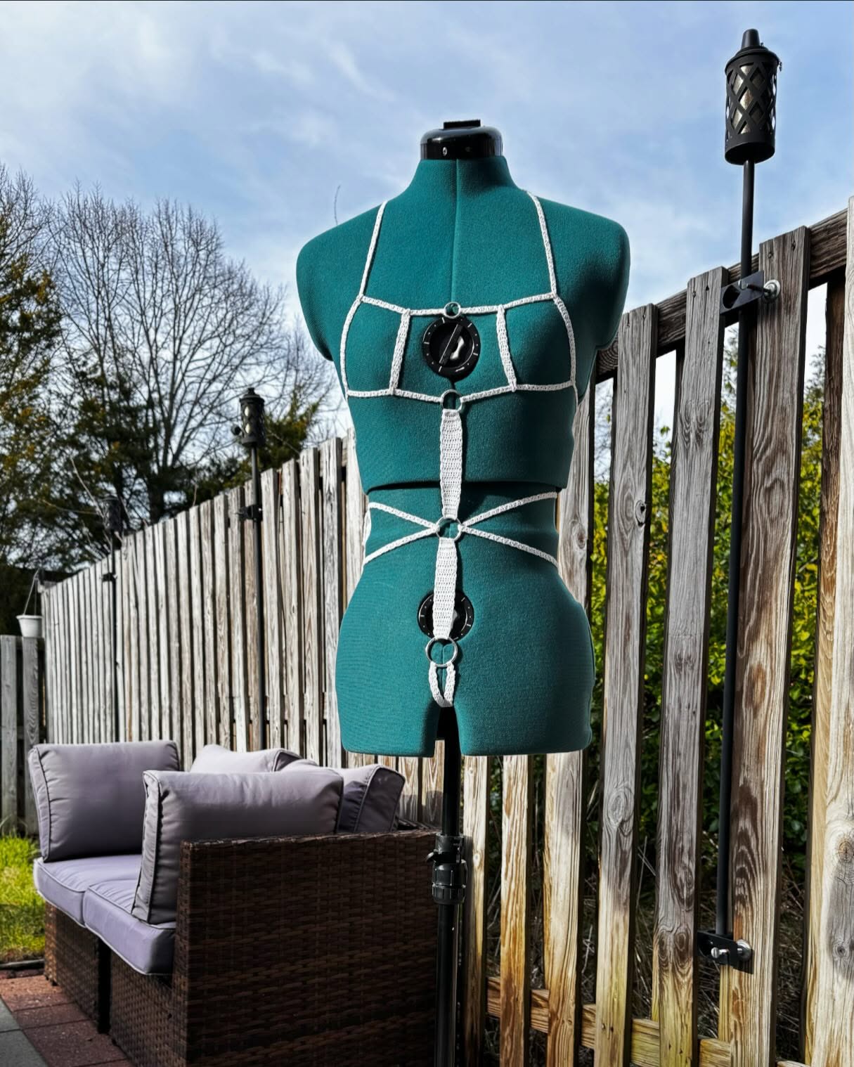 Crochet Thread Wite Out Lingerie One Piece Adult One Size