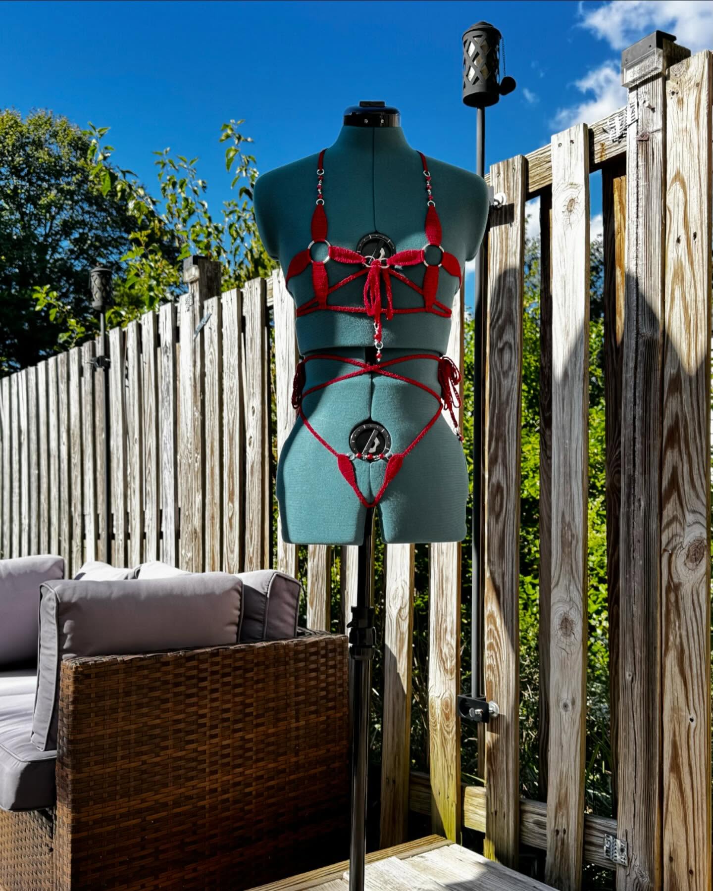 Crochet Thread Shot Me Lingerie Set Adult One Size
