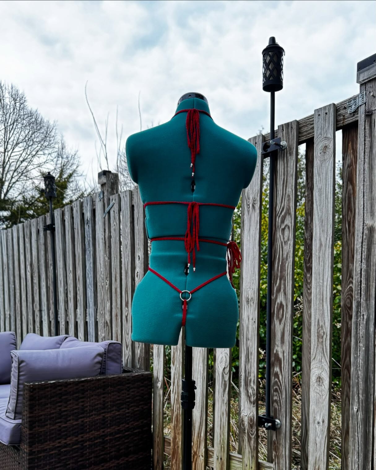 Crochet Thread Kiss Me Lingerie One Piece Adult One Size