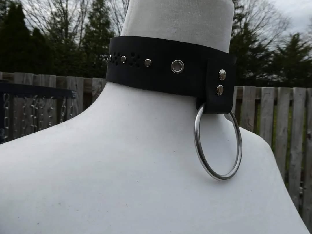 Leather Barb Wire Choker Adult One Size