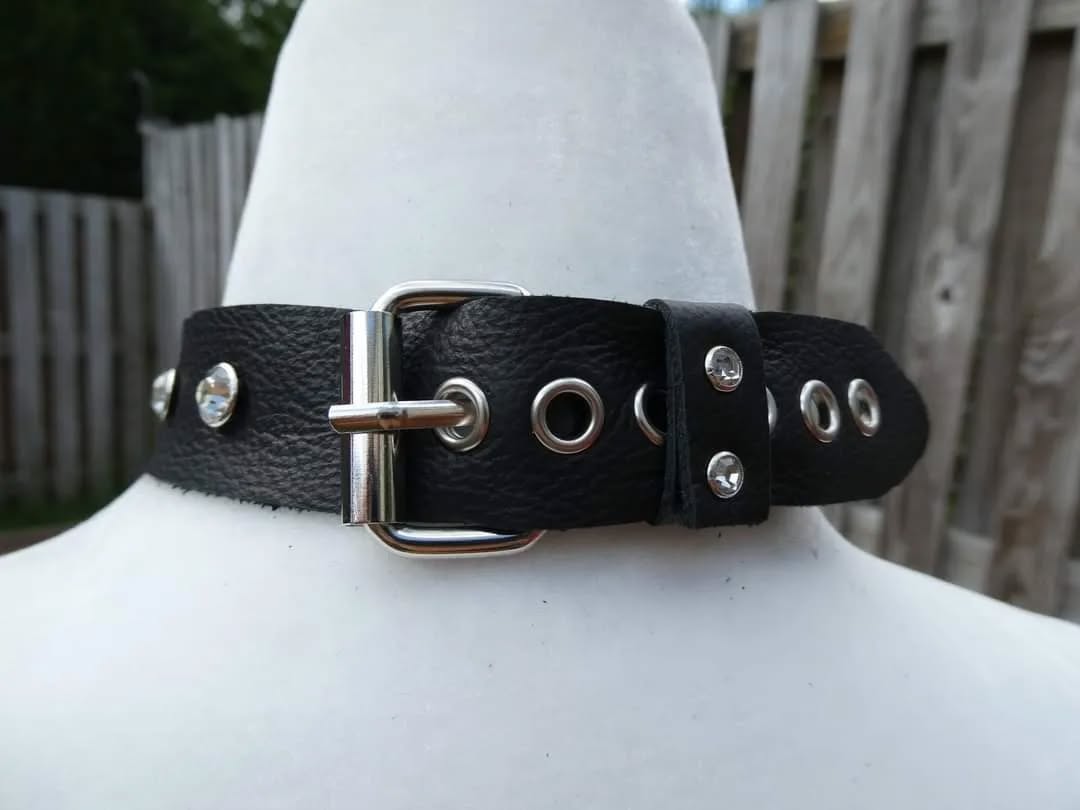 Leather Bad Kitty Collar Adult One Size