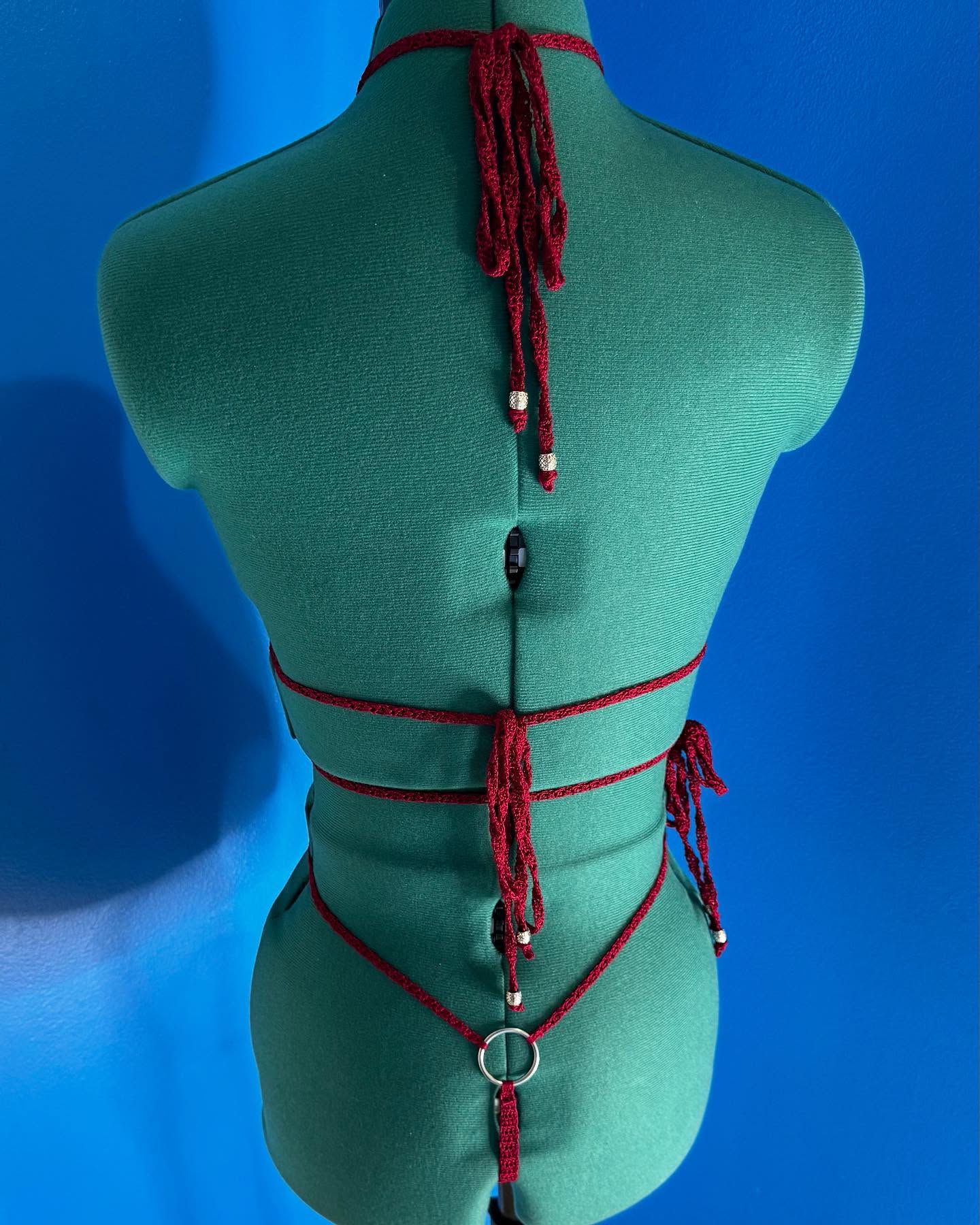 Crochet Thread My Blood Lingerie One Piece Adult One Size