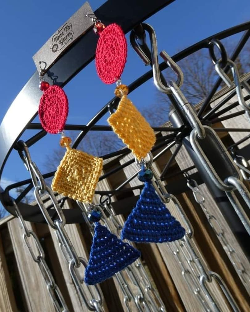 Crochet Thread Shapes Earrings