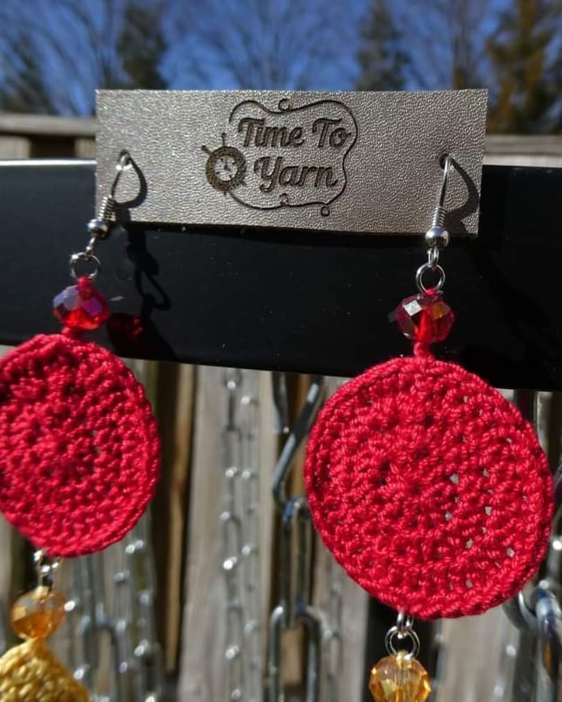 Crochet Thread Shapes Earrings