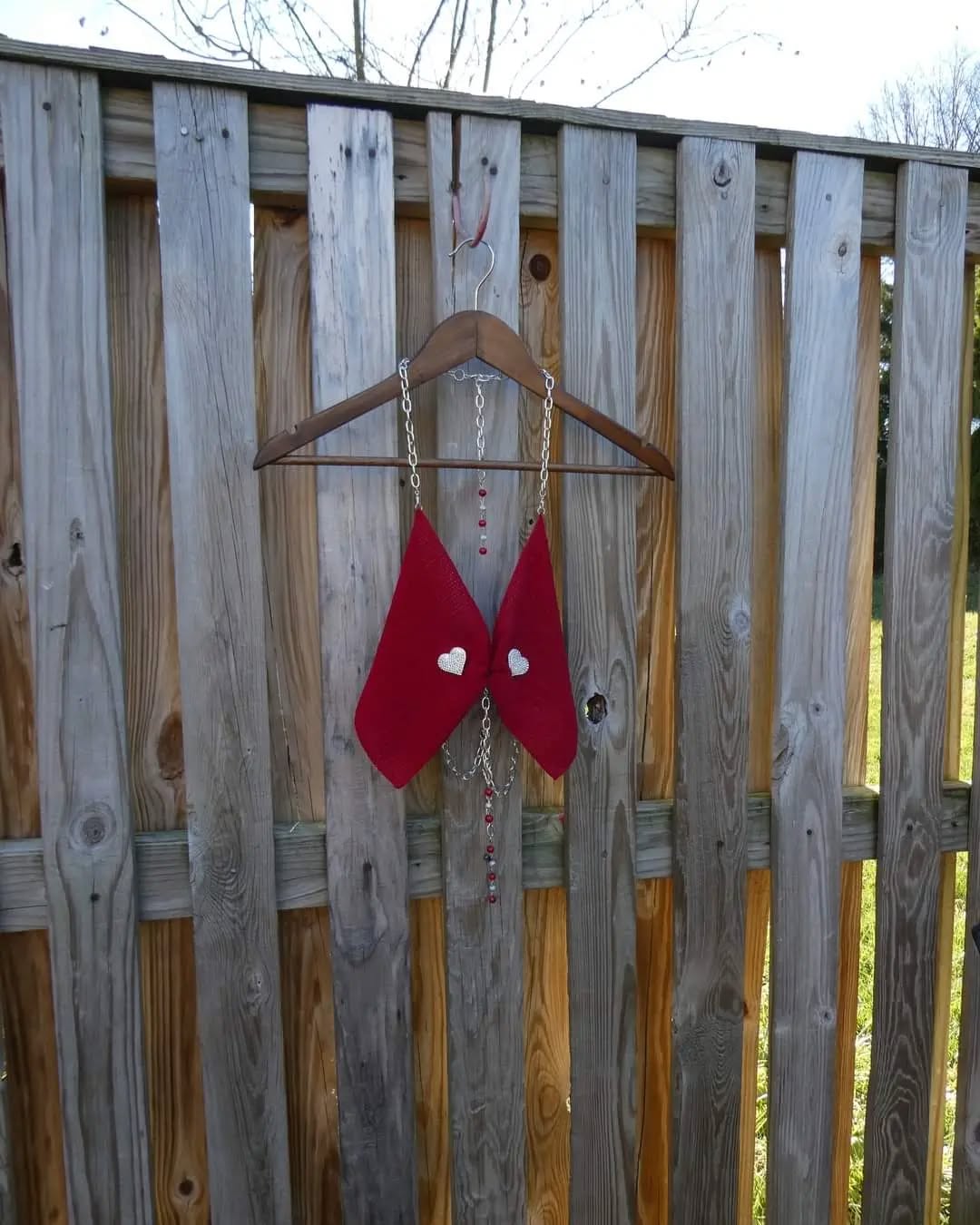 Crochet Thread Love Couple Cropped Top Adult Size Small