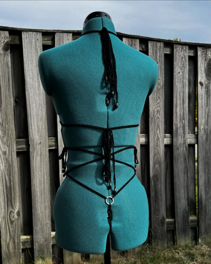 Crochet Thread Shiny Night Lingerie Set Adult One Size