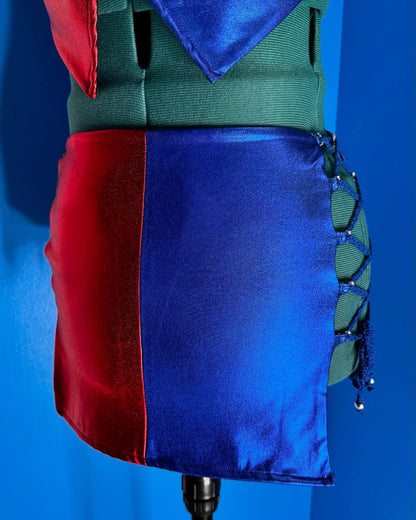 Mad Love Cropped Top & Mini Skirt Set Adult One Size