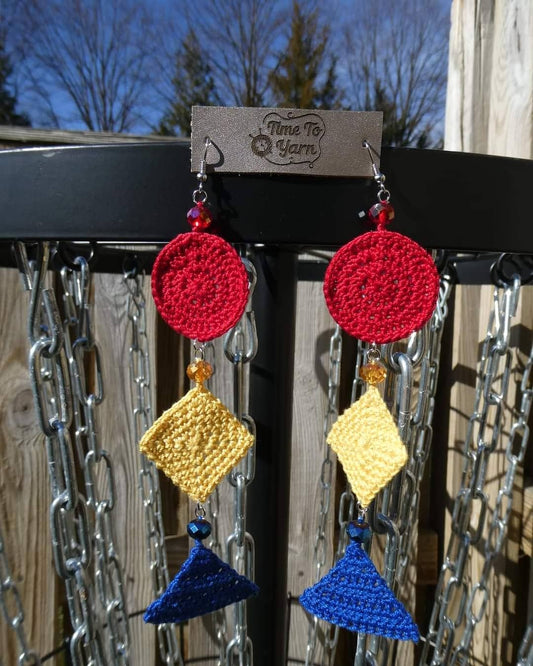 Crochet Thread Shapes Earrings