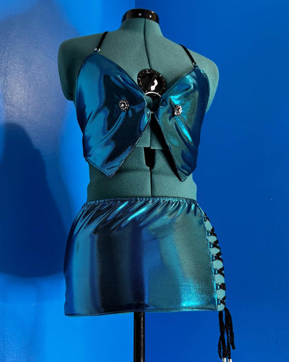 Watershed Connection Cropped Top & Mini Skirt Set Adult Size S/M