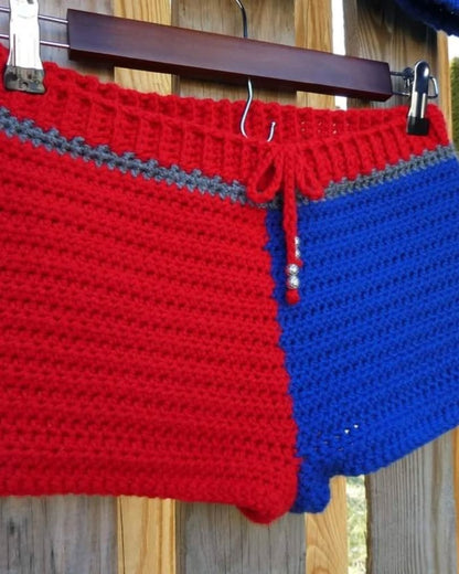 Harley Quinn Jacket & Short Set Adult Size S/M Crochet