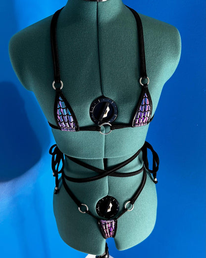 Dark Water Mermaid Micro Bikini Set Adult One Size