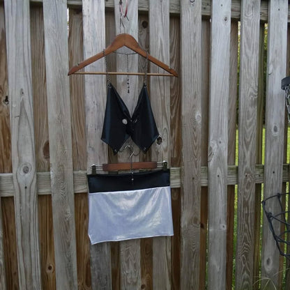 Night Moon Cropped Top & Skirt Set Adult Size S/M