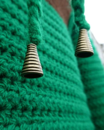Evergreen Tree Hoodie Crochet Sweater & Skirt Set Adult Size Small