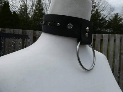 Leather Barb Wire Choker Adult One Size