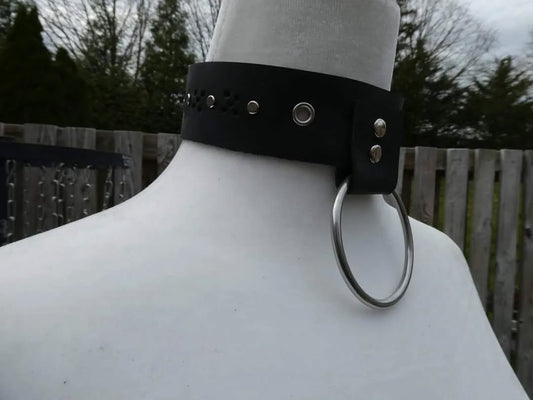 Leather Barb Wire Choker Adult One Size