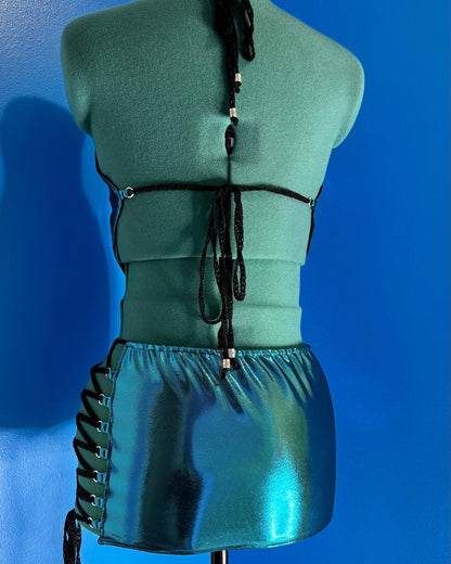 Watershed Connection Cropped Top & Mini Skirt Set Adult Size S/M