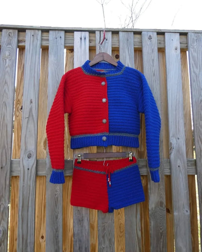 Harley Quinn Jacket & Short Set Adult Size S/M Crochet