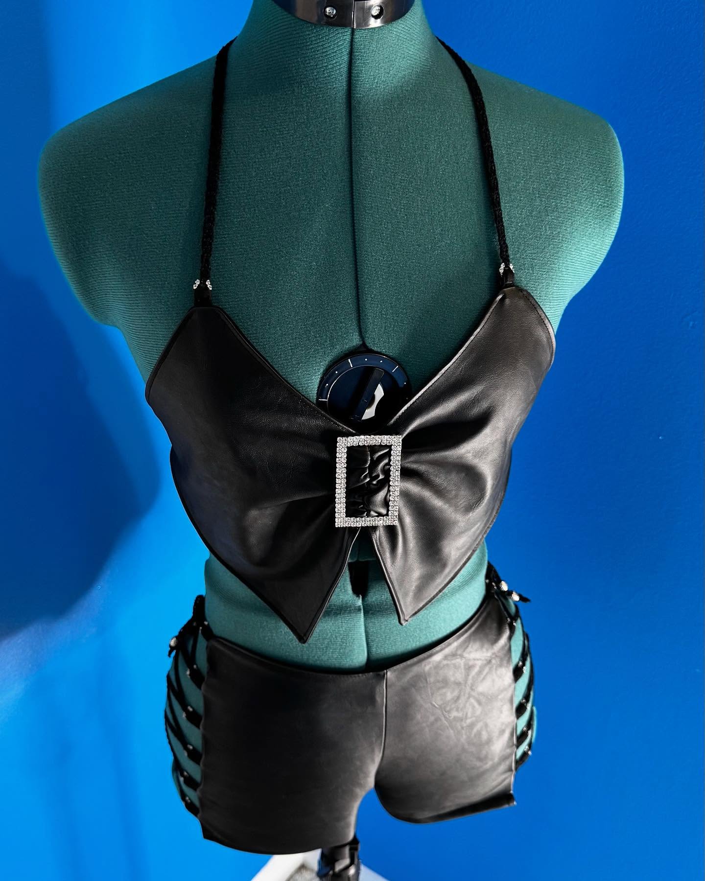 Night Time Cropped Top & Short Set Adult Size S/M