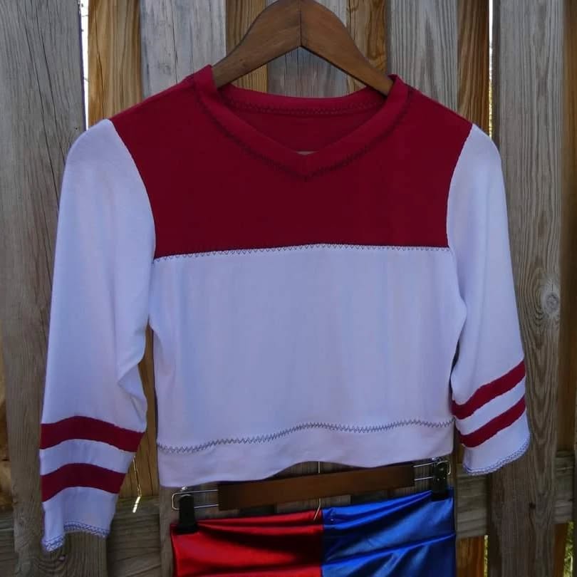 Harley Quinn Cropped T-Shirt & Short Set Adult Size Small