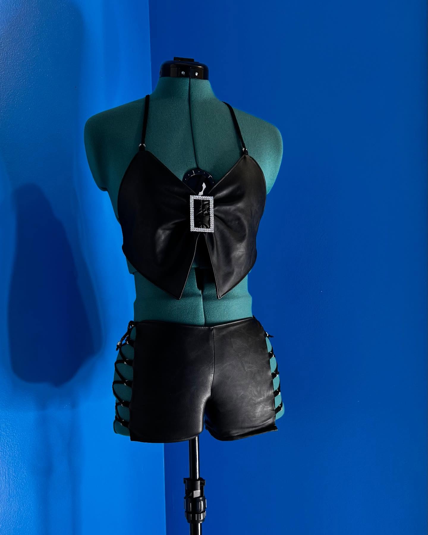 Night Time Cropped Top & Short Set Adult Size S/M