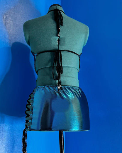 Watershed Connection Cropped Top & Mini Skirt Set Adult Size S/M