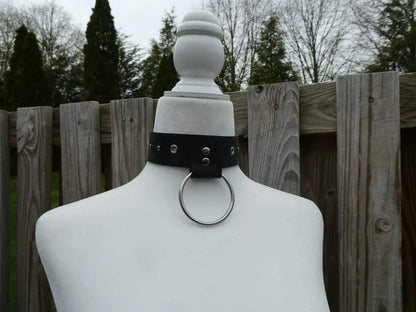 Leather Barb Wire Choker Adult One Size
