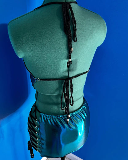 Watershed Connection Cropped Top & Mini Skirt Set Adult Size S/M