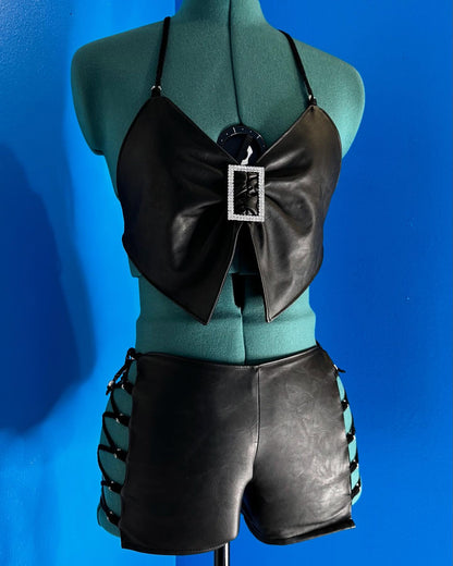 Night Time Cropped Top & Short Set Adult Size S/M