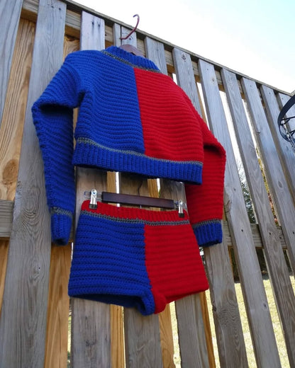 Harley Quinn Jacket & Short Set Adult Size S/M Crochet